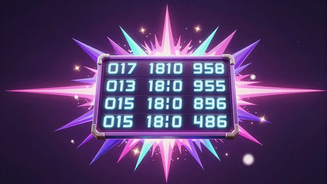 Abstrakter Neon-Energie-Burst mit leuchtendem Leaderboard f&uuml;r das GambleZen Rumble Turnier